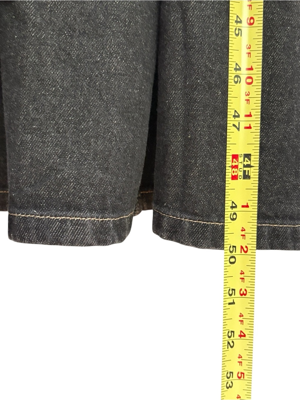 NWT Sundance Poppy Denim Dress Black Midi Belted • Size 14 • 100% Cotton - Picture 8 of 12